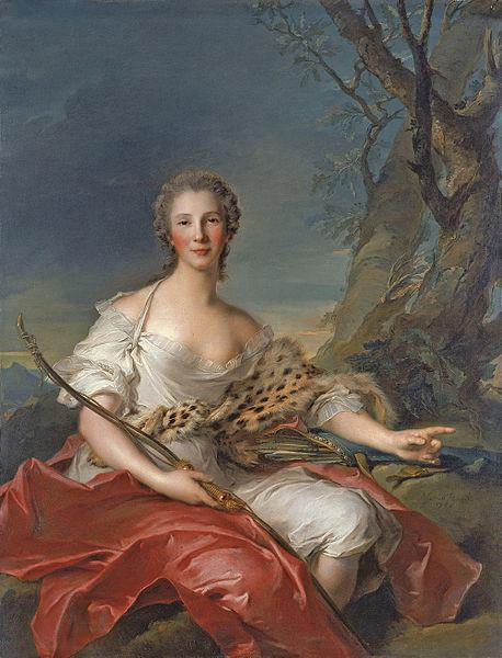 Jean Marc Nattier Portrait of Madame Bouret as Diana